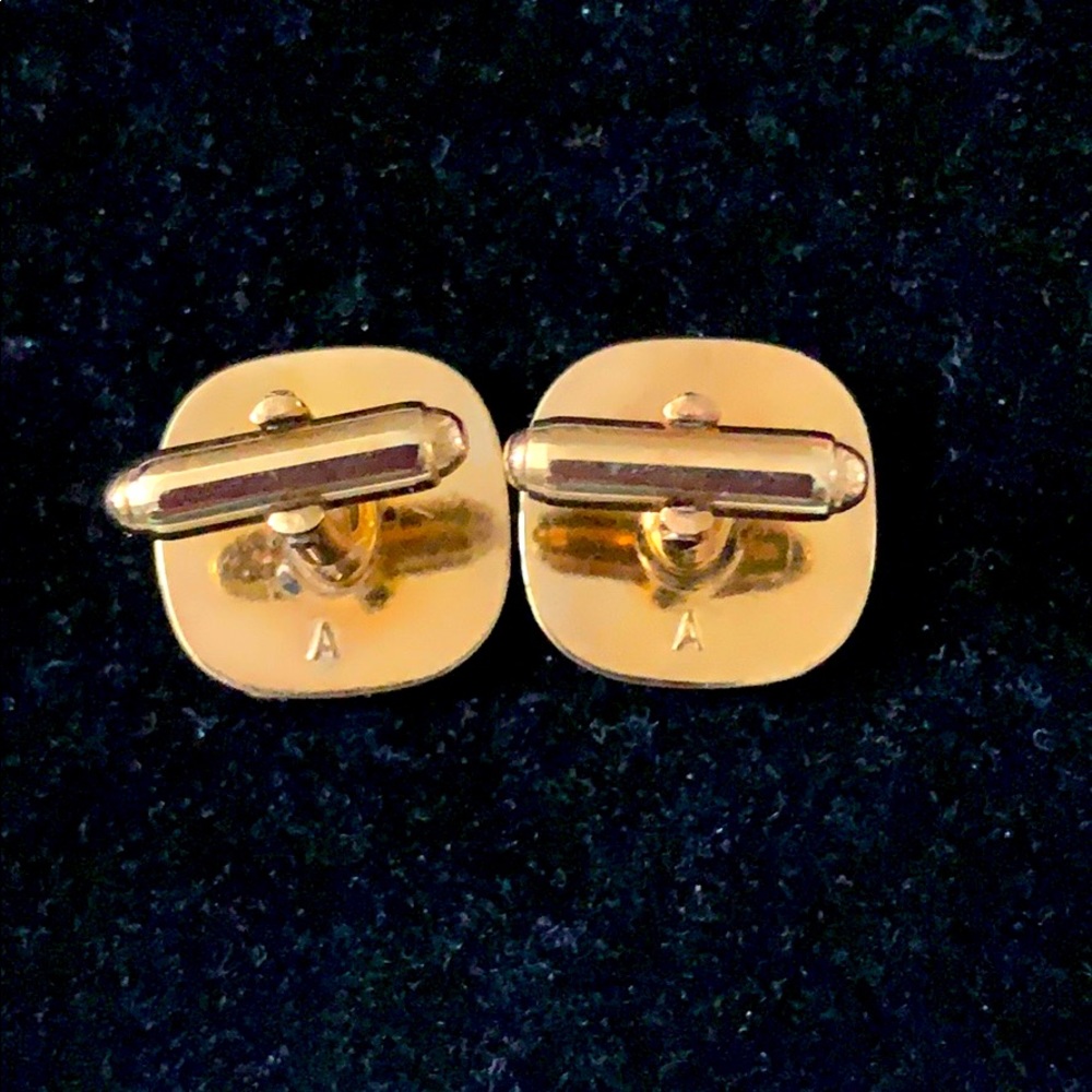 Cufflinks With Scroll Pattern & Space For Initials - image 5